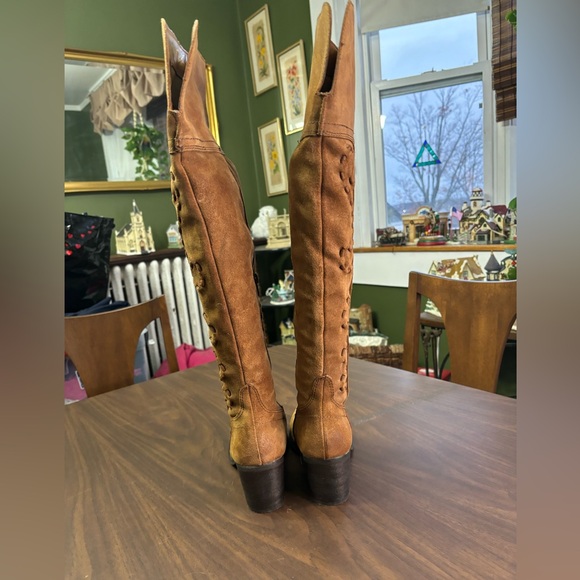 Carlos by Carlos Santana Noble over the knee tan suede boot 7 - Picture 6 of 16